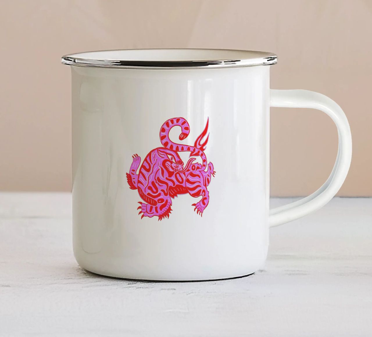Tiger tazza in smalto da suncoloredberlin