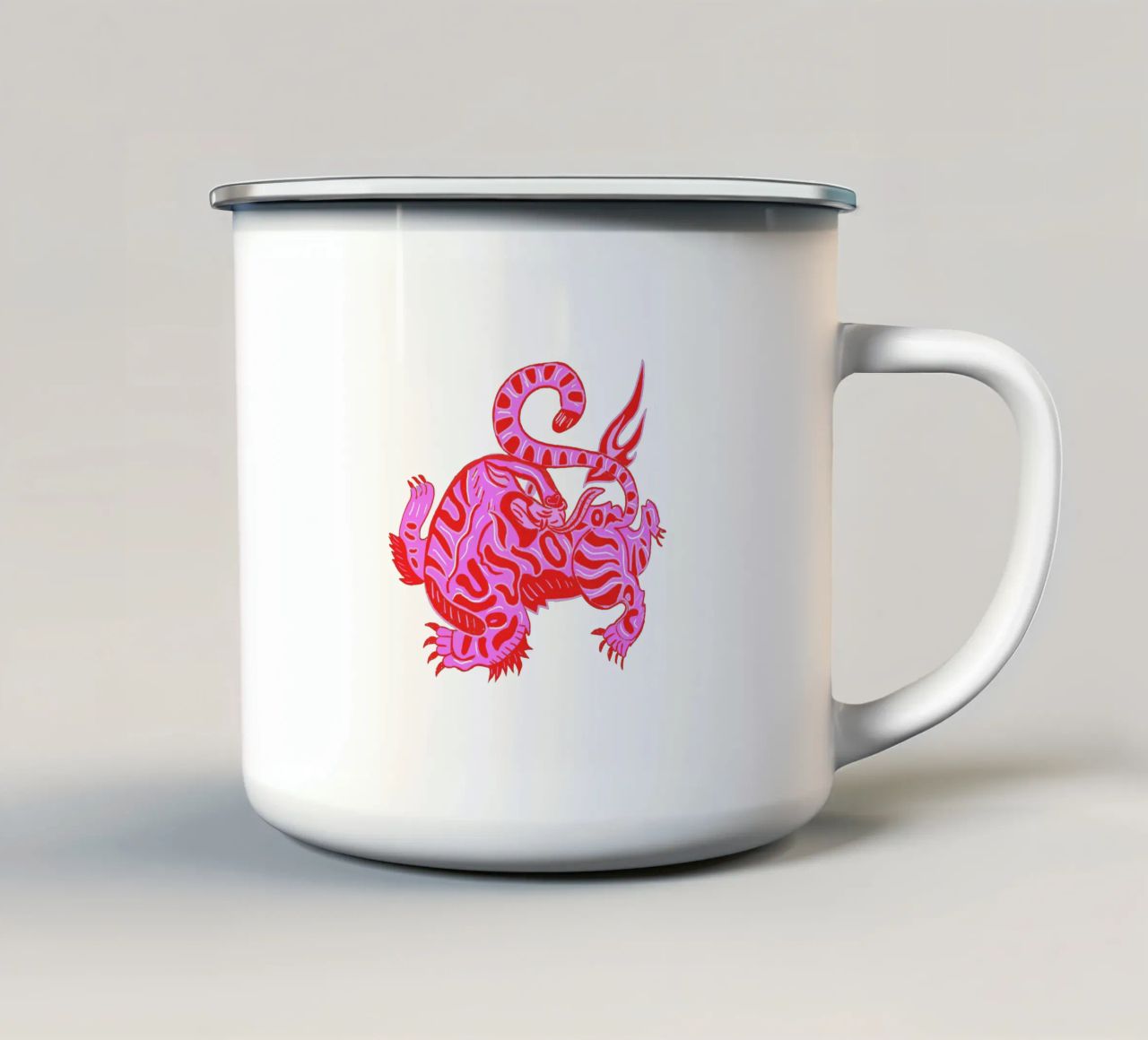 Tiger tazza in smalto da suncoloredberlin