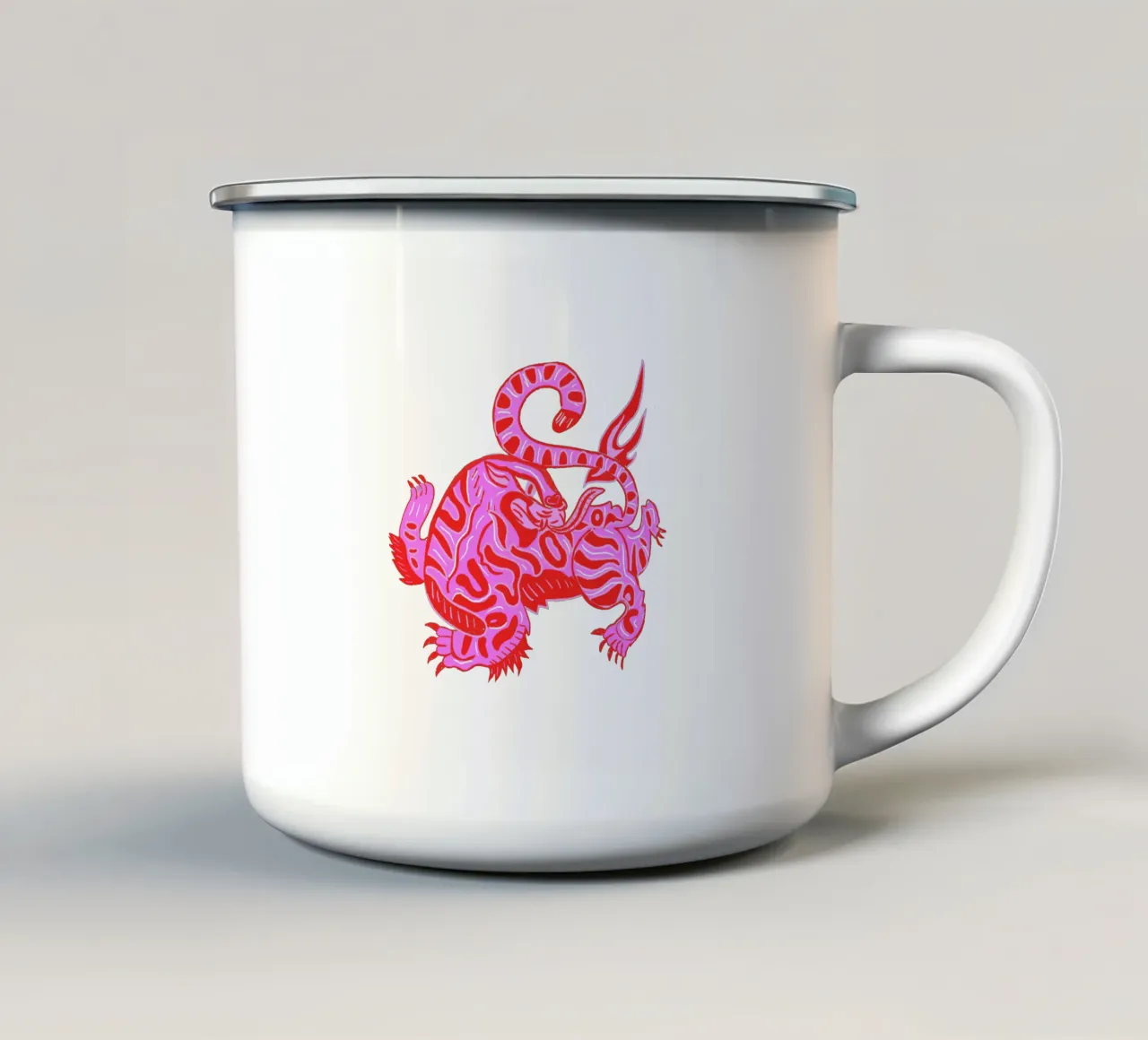 Tiger tazza in smalto da suncoloredberlin