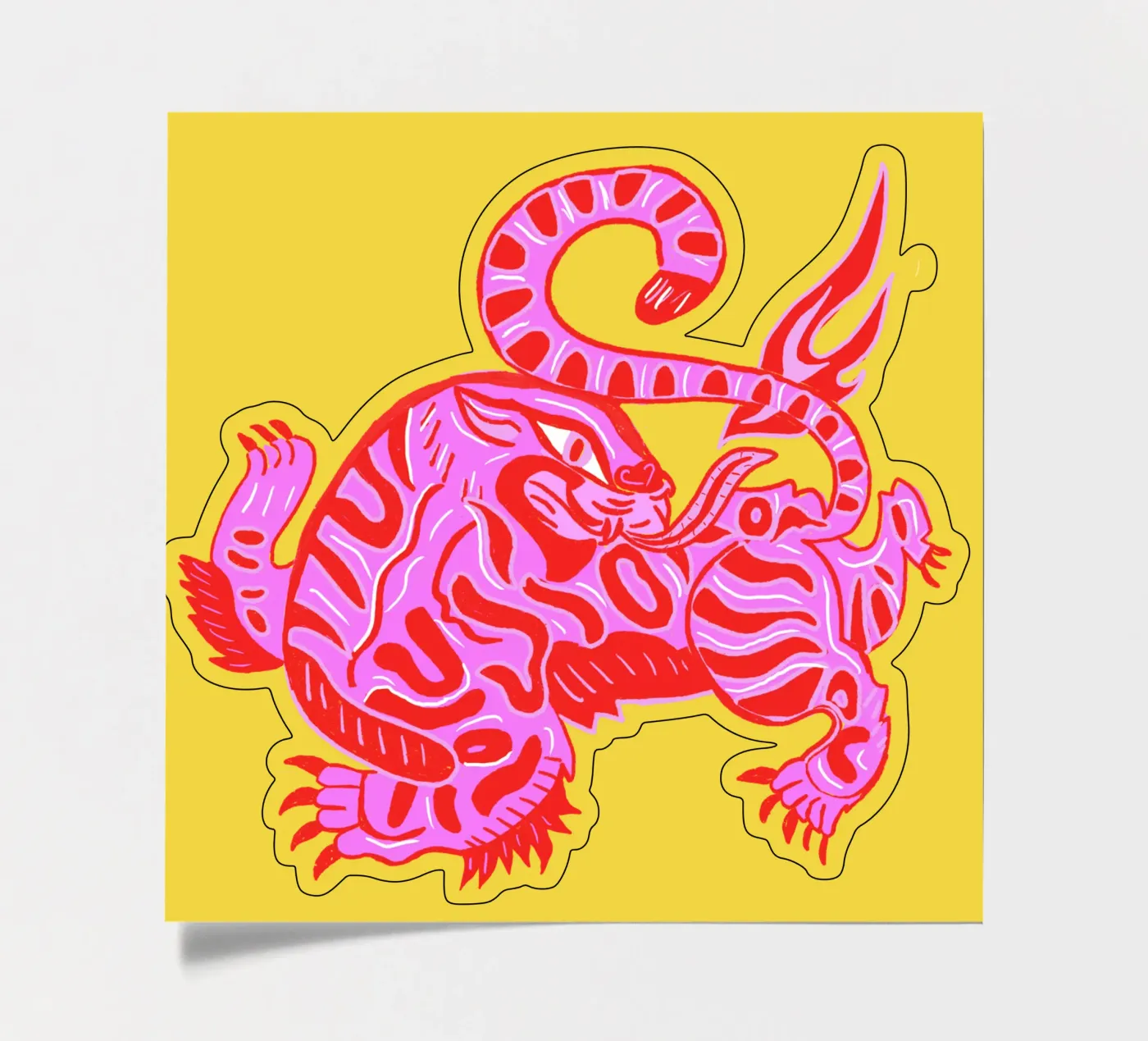 Tiger stickervel van suncoloredberlin