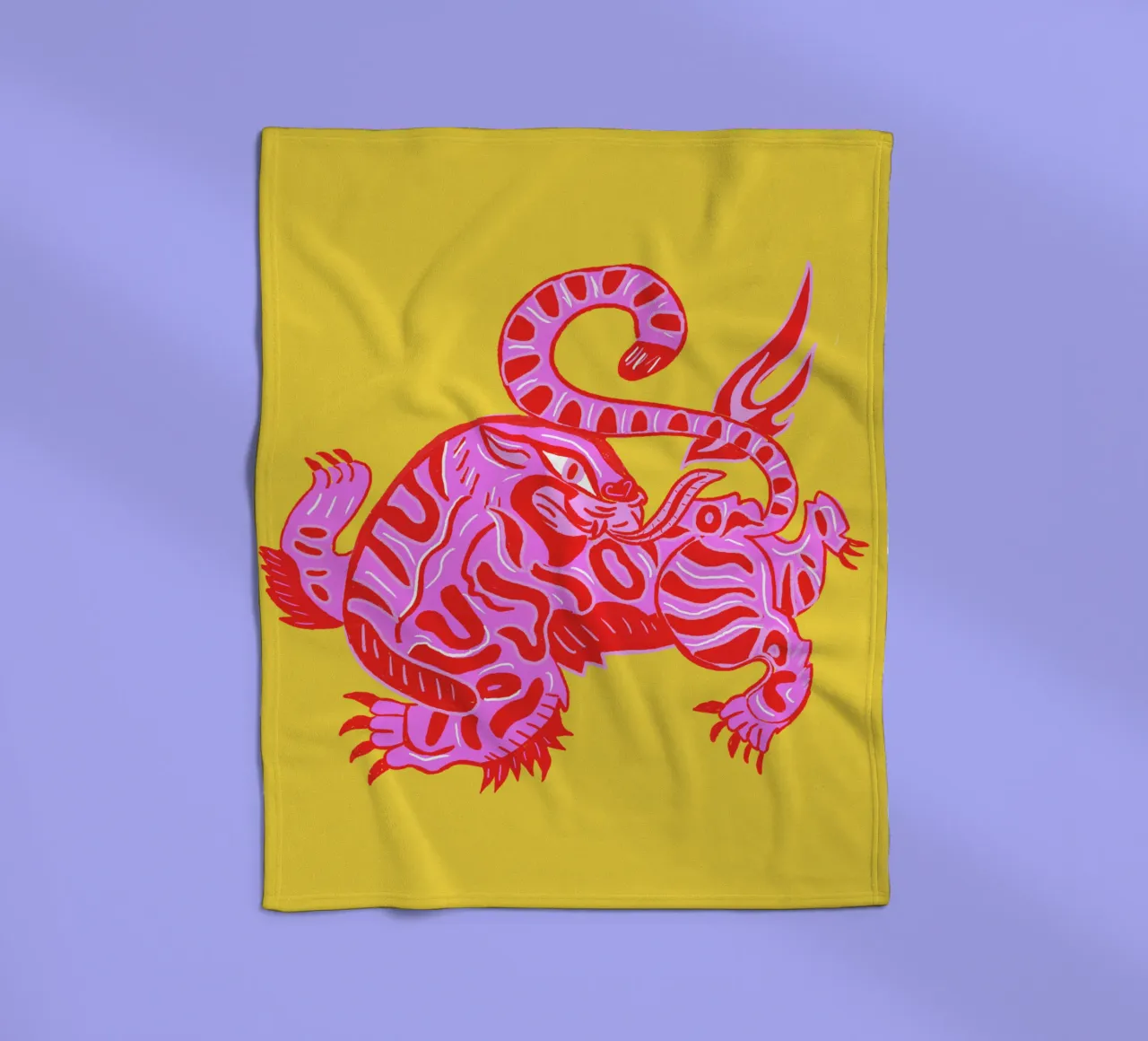 Tiger fleecedeken van suncoloredberlin