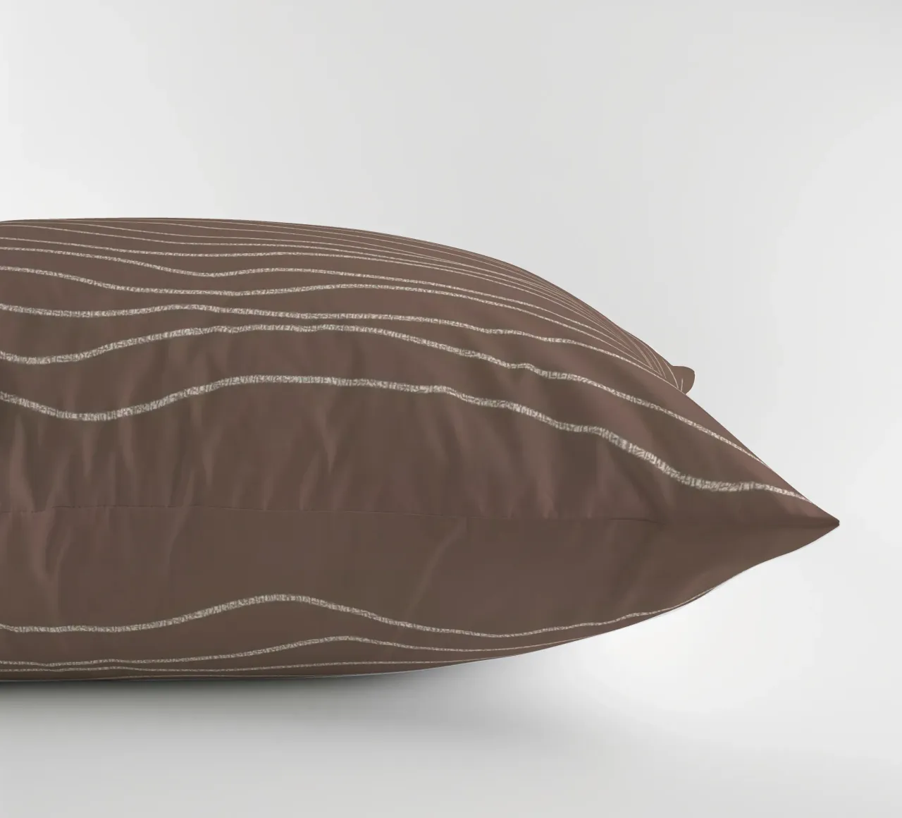 Minimal Chalk Lines on Brown | Abstract Landscape cuscino da sabidussi