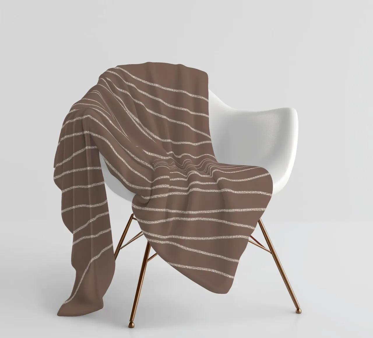 Minimal Chalk Lines on Brown | Abstract Landscape manta de franela de sabidussi