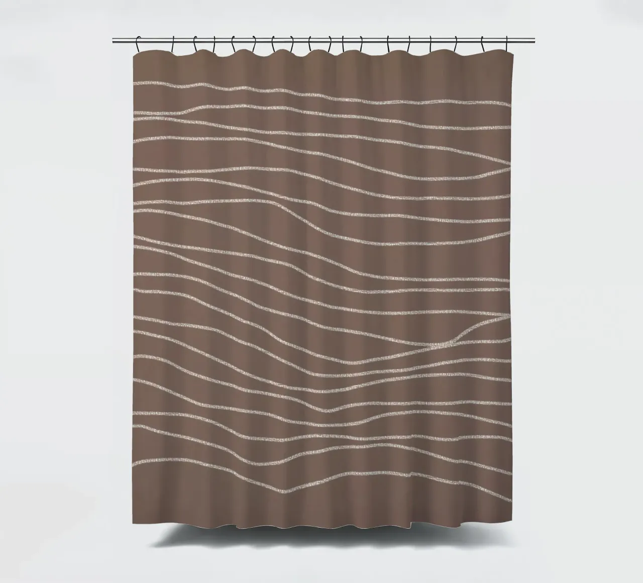 Minimal Chalk Lines on Brown | Abstract Landscape tenda da doccia da sabidussi