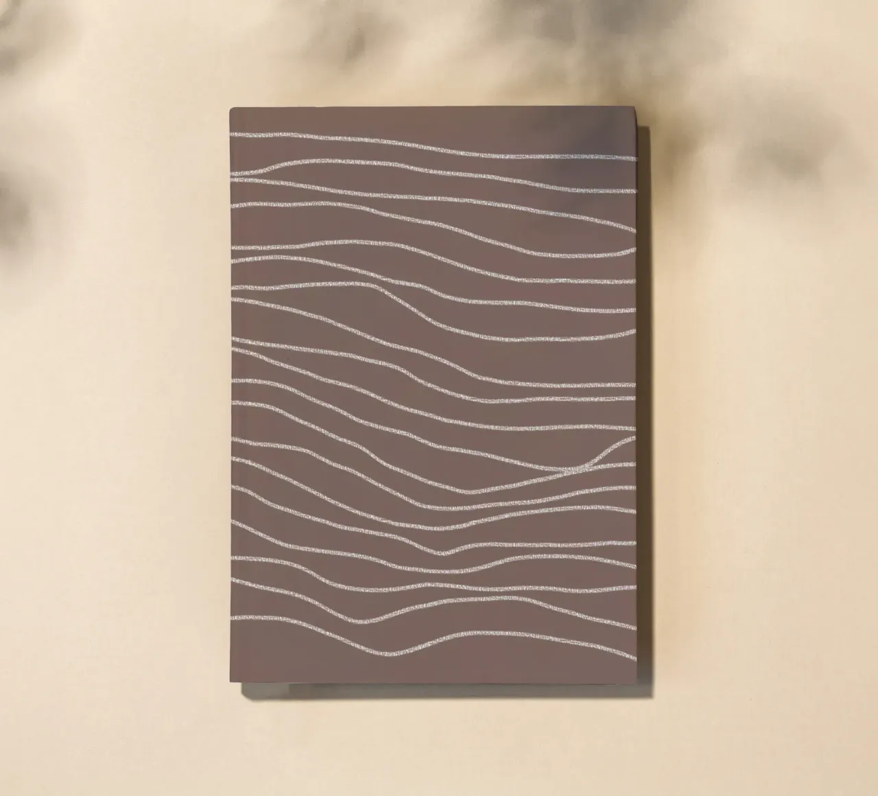 Minimal Chalk Lines on Brown | Abstract Landscape notebook by sabidussi