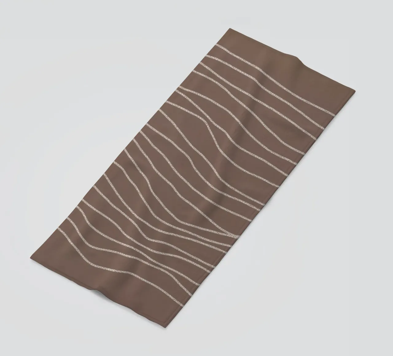 Minimal Chalk Lines on Brown | Abstract Landscape telo mare da sabidussi