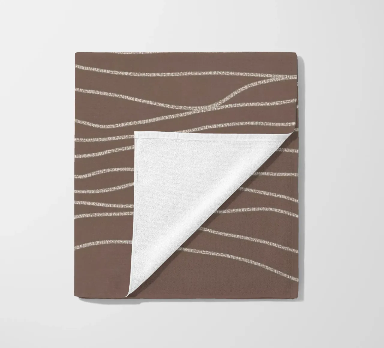 Minimal Chalk Lines on Brown | Abstract Landscape telo mare da sabidussi