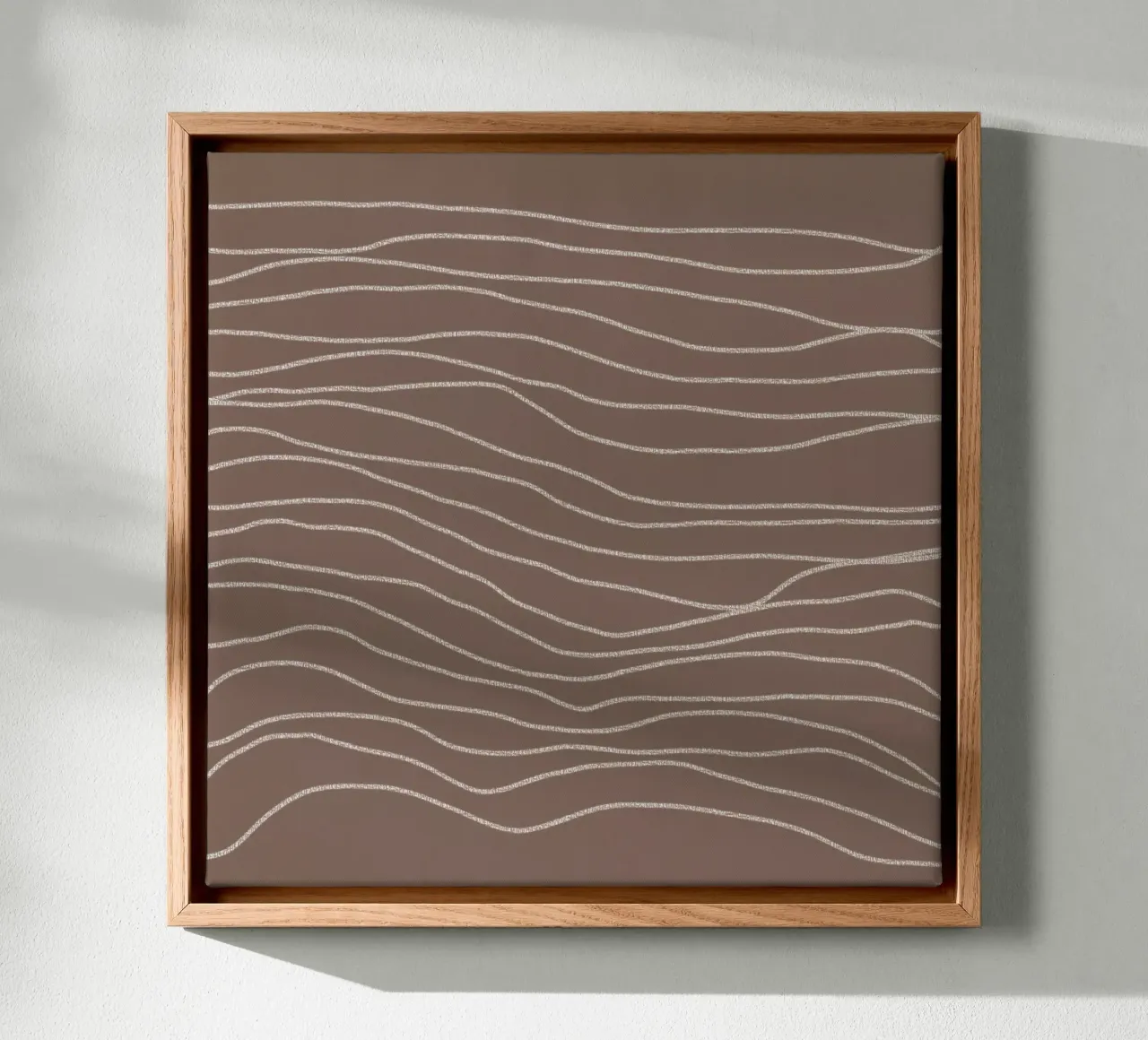 Minimal Chalk Lines on Brown | Abstract Landscape tela da sabidussi