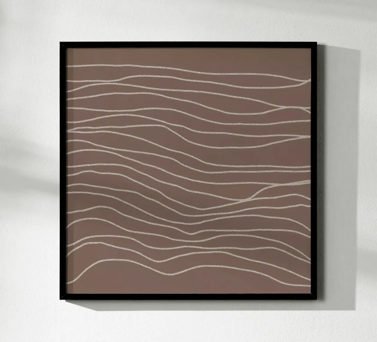 Minimal Chalk Lines on Brown | Abstract Landscape hahnemühle de sabidussi