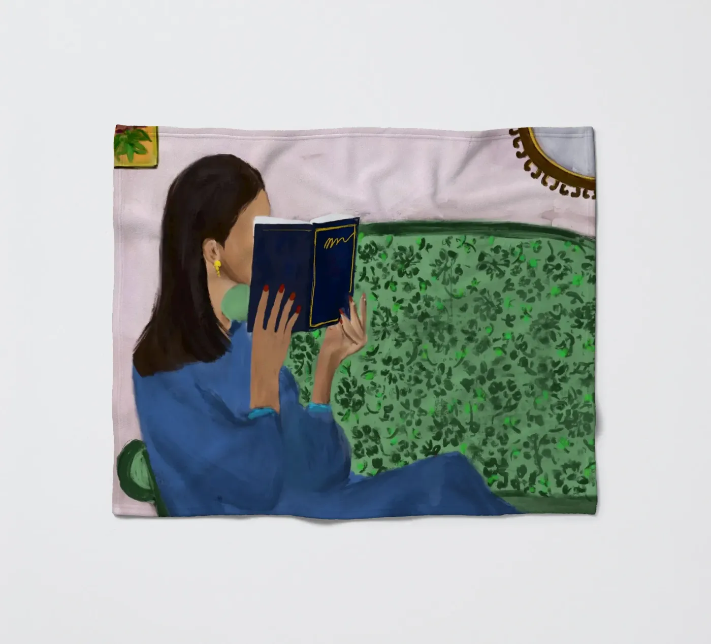 MIDDAGLEZING fleecedeken van OSHEENSGALLERY