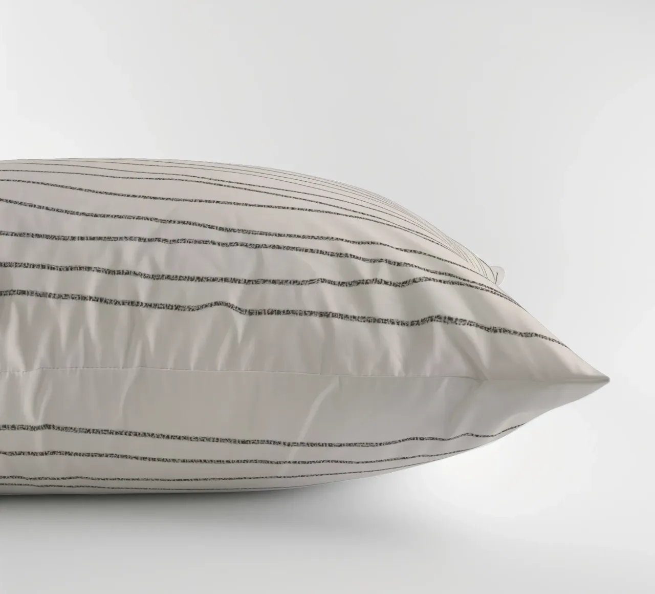 Minimal Charcoal Lines on Light Neutral | Abstract Landscape cuscino da sabidussi