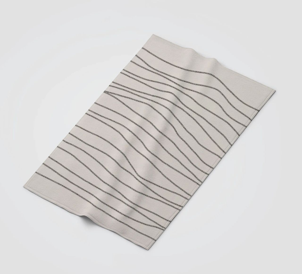 Minimal Charcoal Lines on Light Neutral | Abstract Landscape coperta in pile da sabidussi