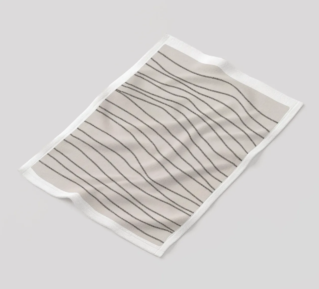 Minimal Charcoal Lines on Light Neutral | Abstract Landscape coperta in pile da sabidussi