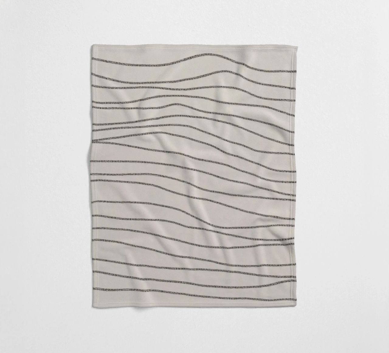 Minimal Charcoal Lines on Light Neutral | Abstract Landscape coperta in pile da sabidussi
