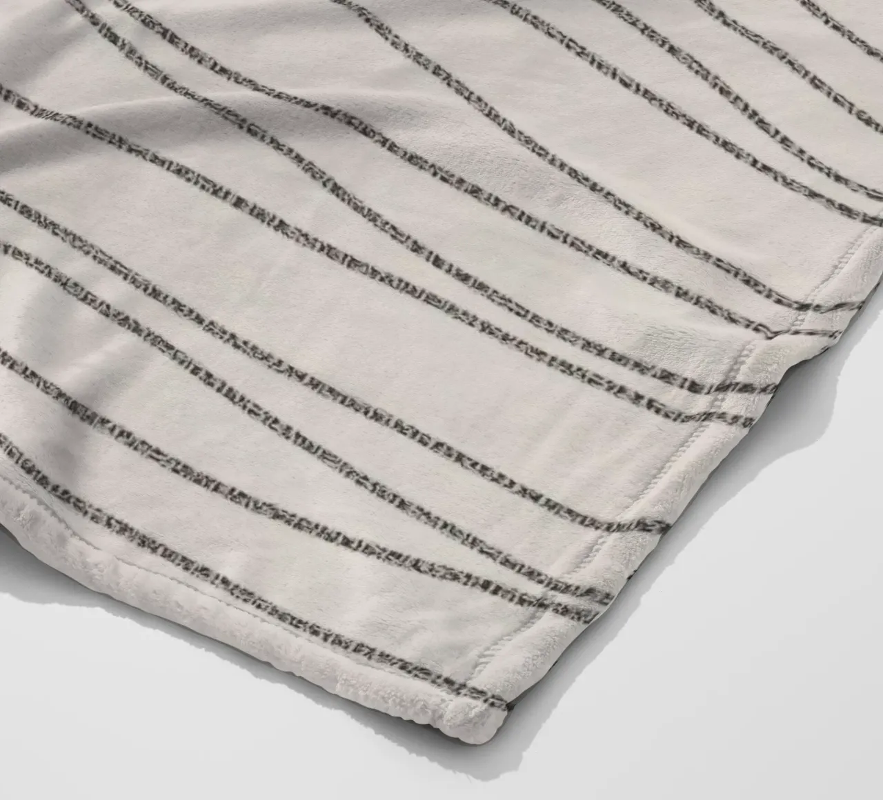 Minimal Charcoal Lines on Light Neutral | Abstract Landscape fleece blanket by sabidussi
