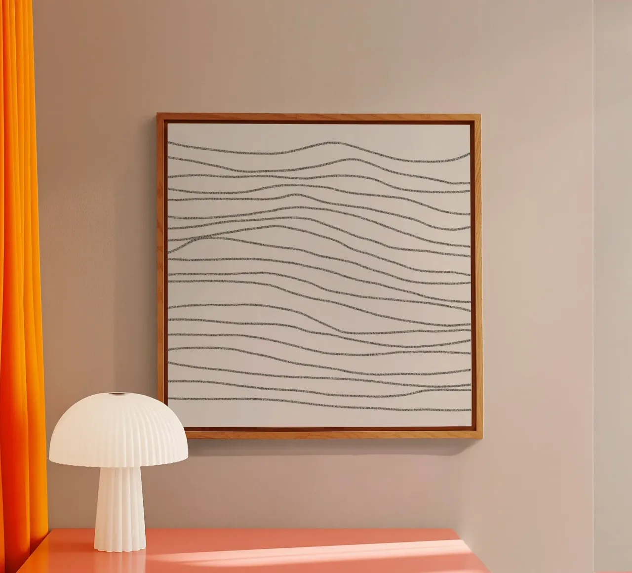Minimal Charcoal Lines on Light Neutral | Abstract Landscape metacrilato de sabidussi
