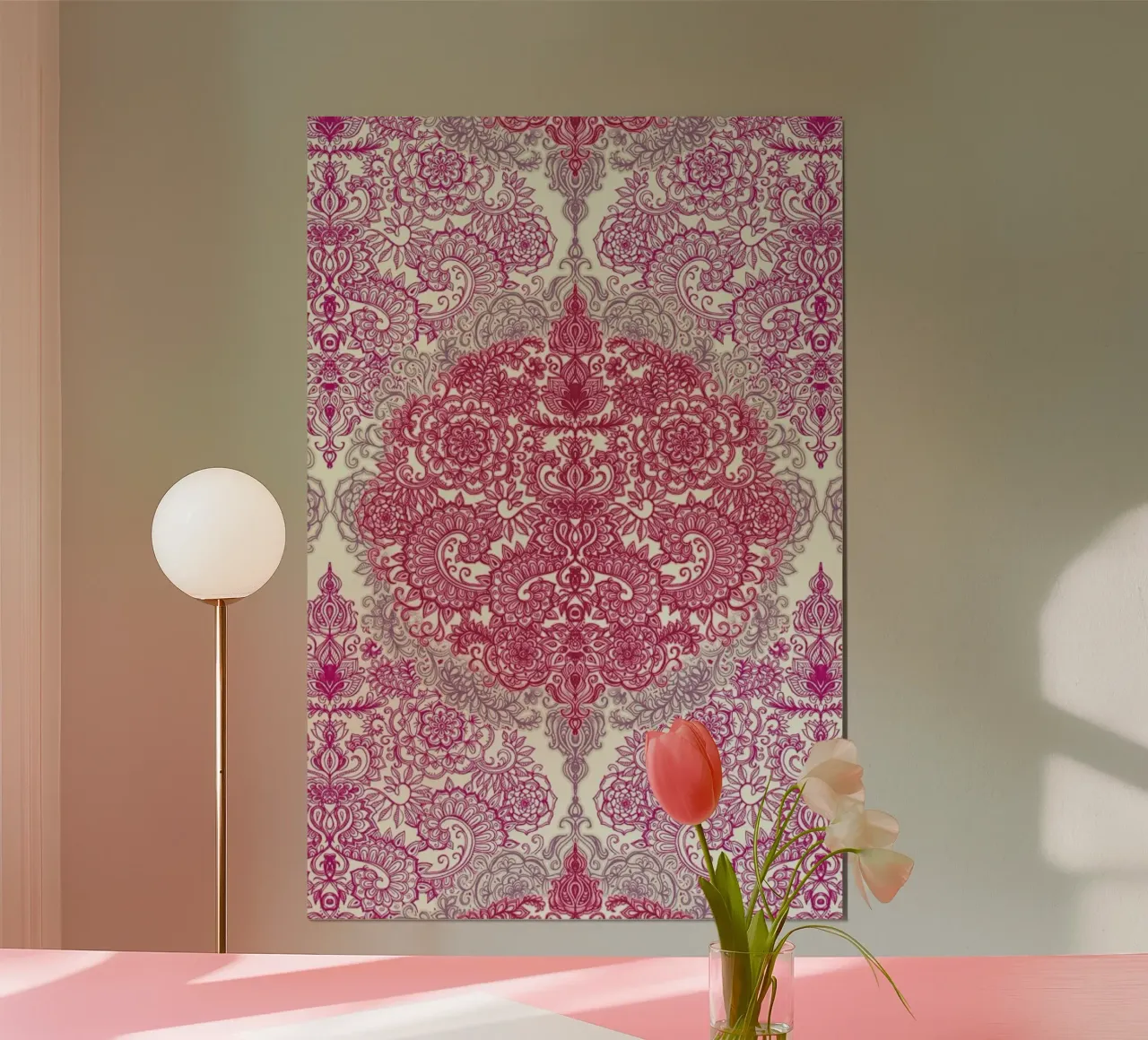 Happy Place Doodle in Pink poster da Micklyn Le Feuvre