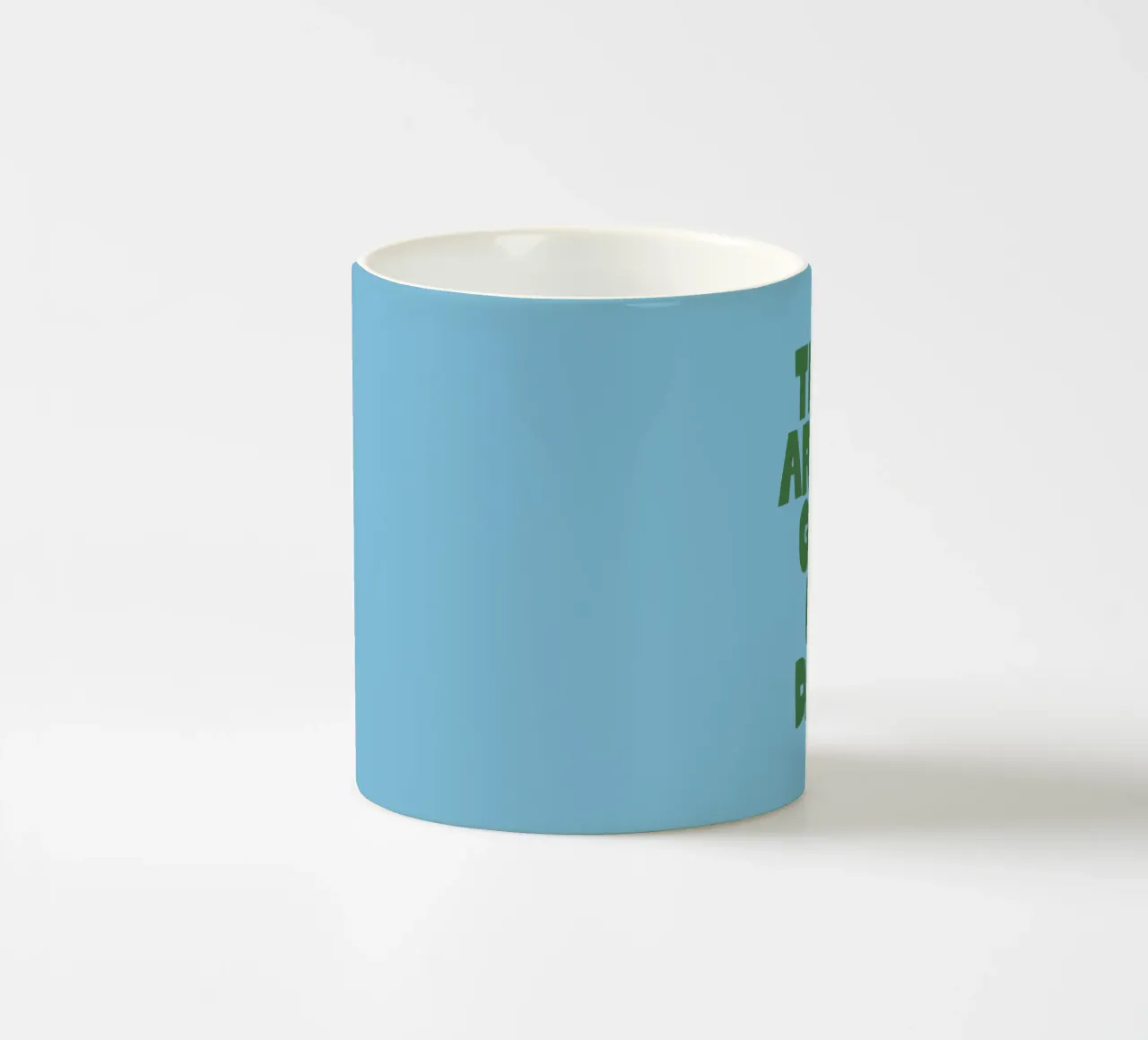 These Are the Good Old Days Typografie Design in blu tazza in ceramica da THE MOTIVATED TYPE