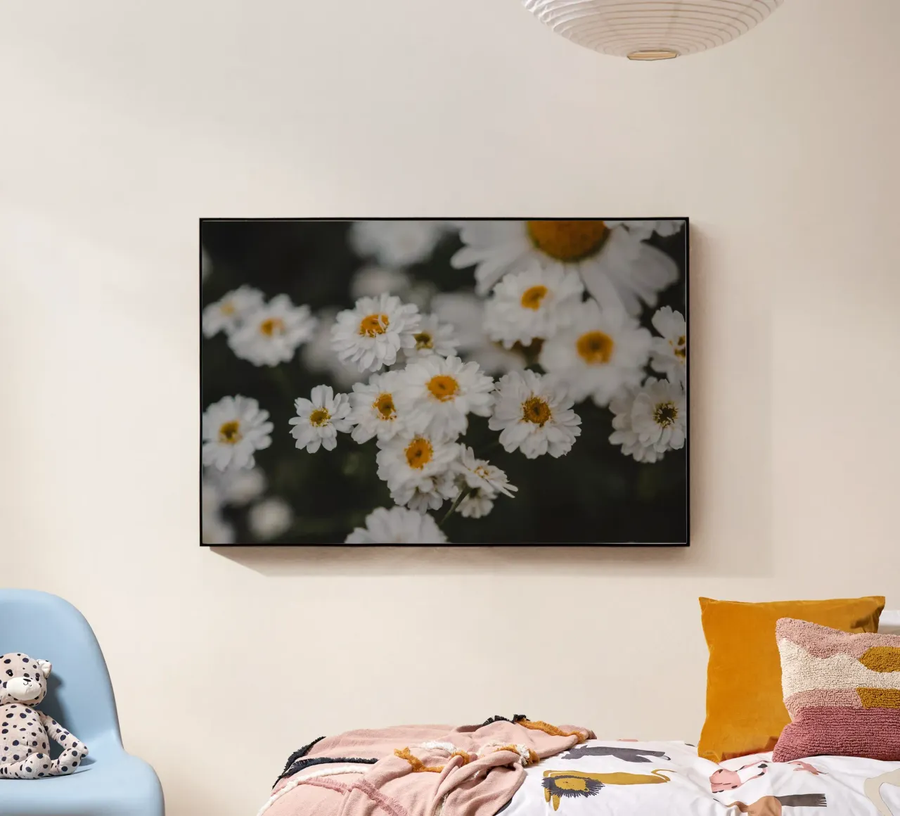 Fiore bianco e giallo plexiglass da Sibbershusum