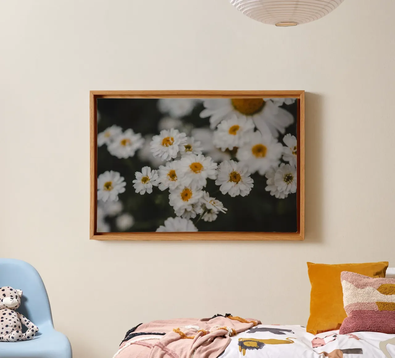 Bloem wit en geel canvas met Baklijst van Sibbershusum