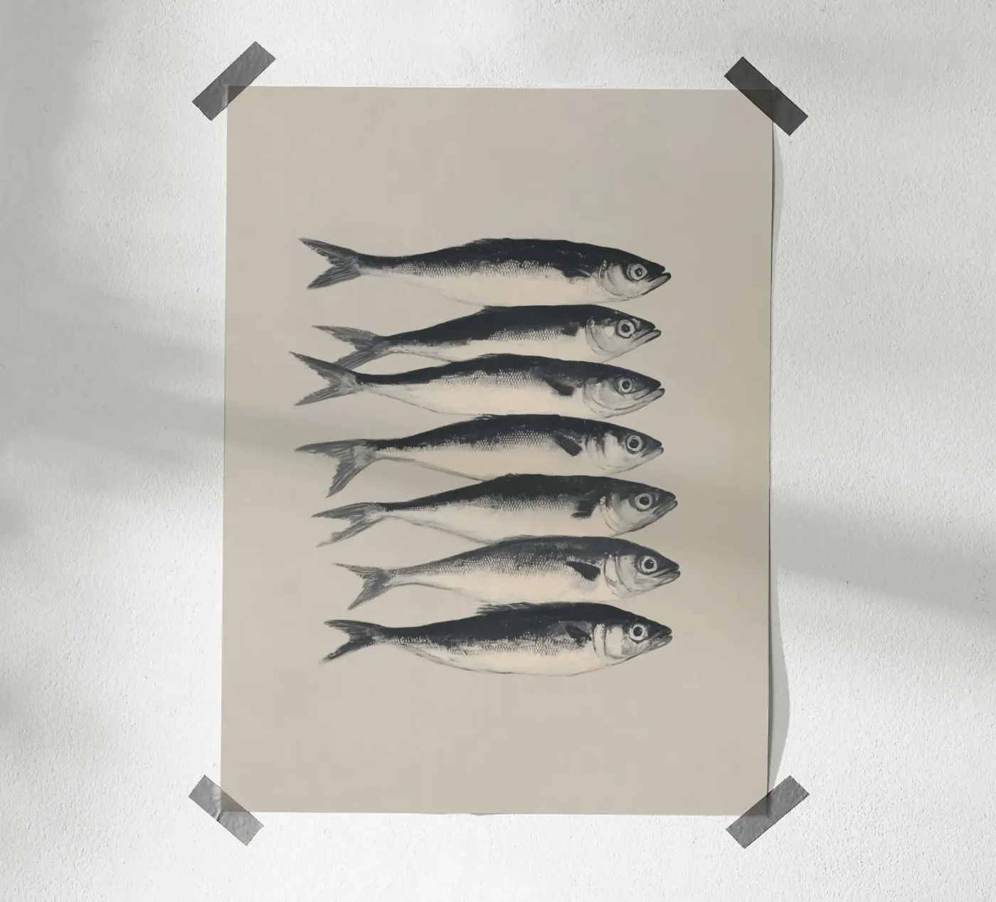 Sette sardine poster da Carinaprint