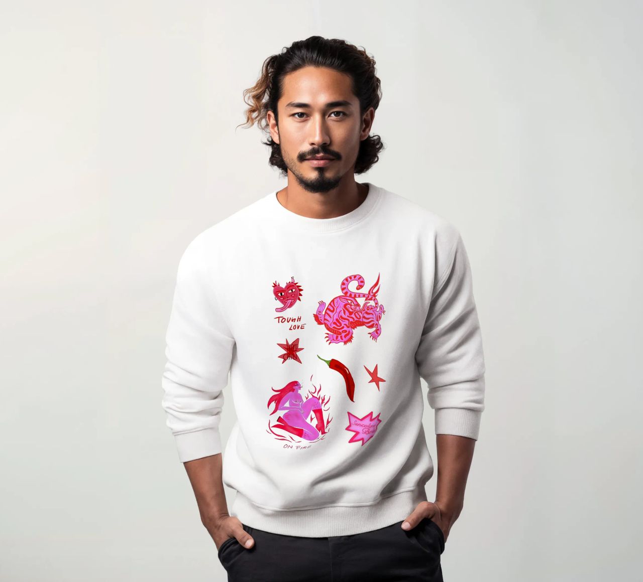 Fierce and Playful: Hot Chili Vibes felpa da suncoloredberlin
