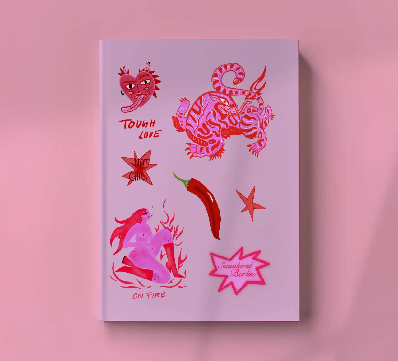 Fierce and Playful: Hot Chili Vibes Notizbuch von suncoloredberlin