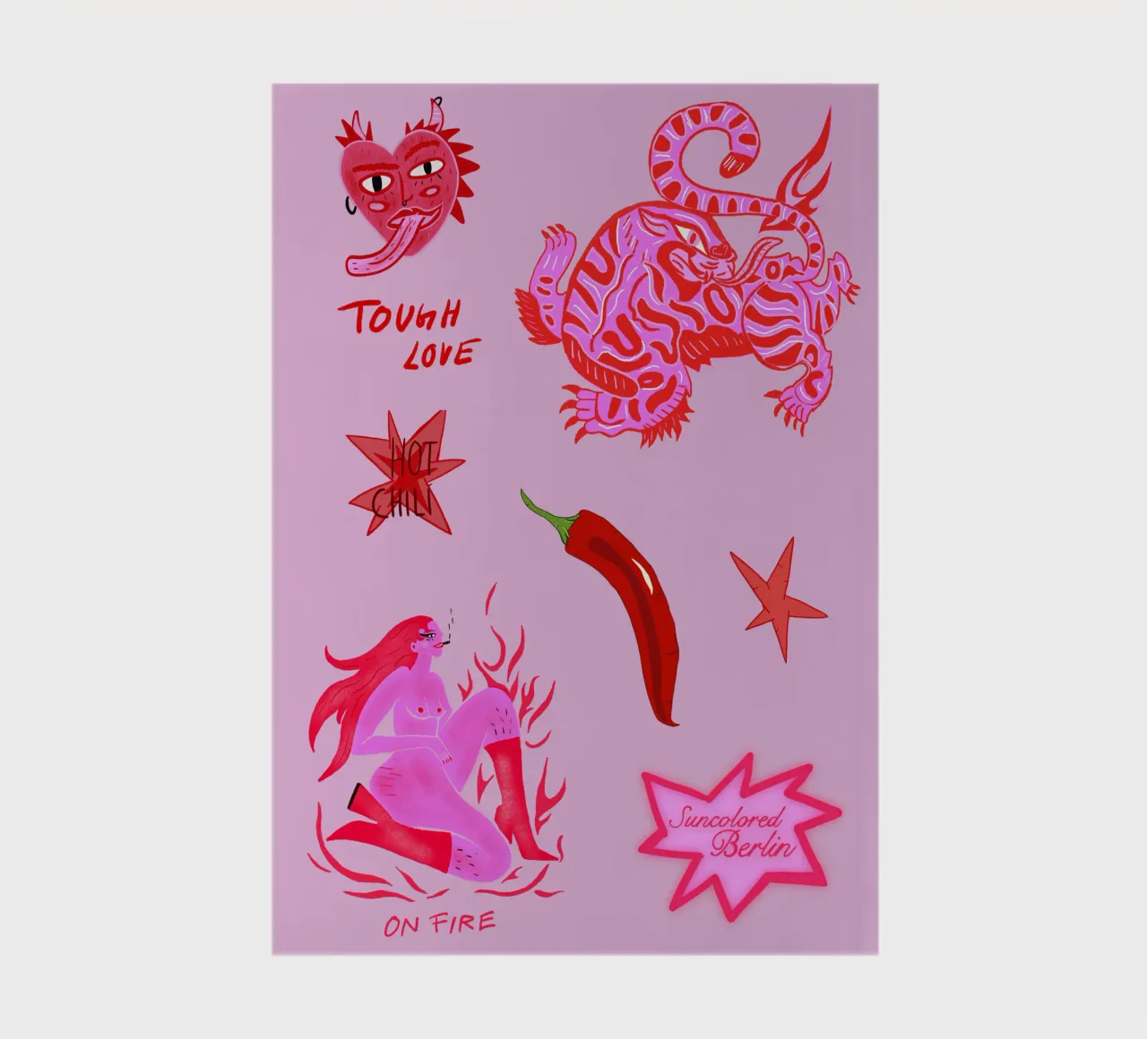 Fierce and Playful: Hot Chili Vibes notitieboek van suncoloredberlin