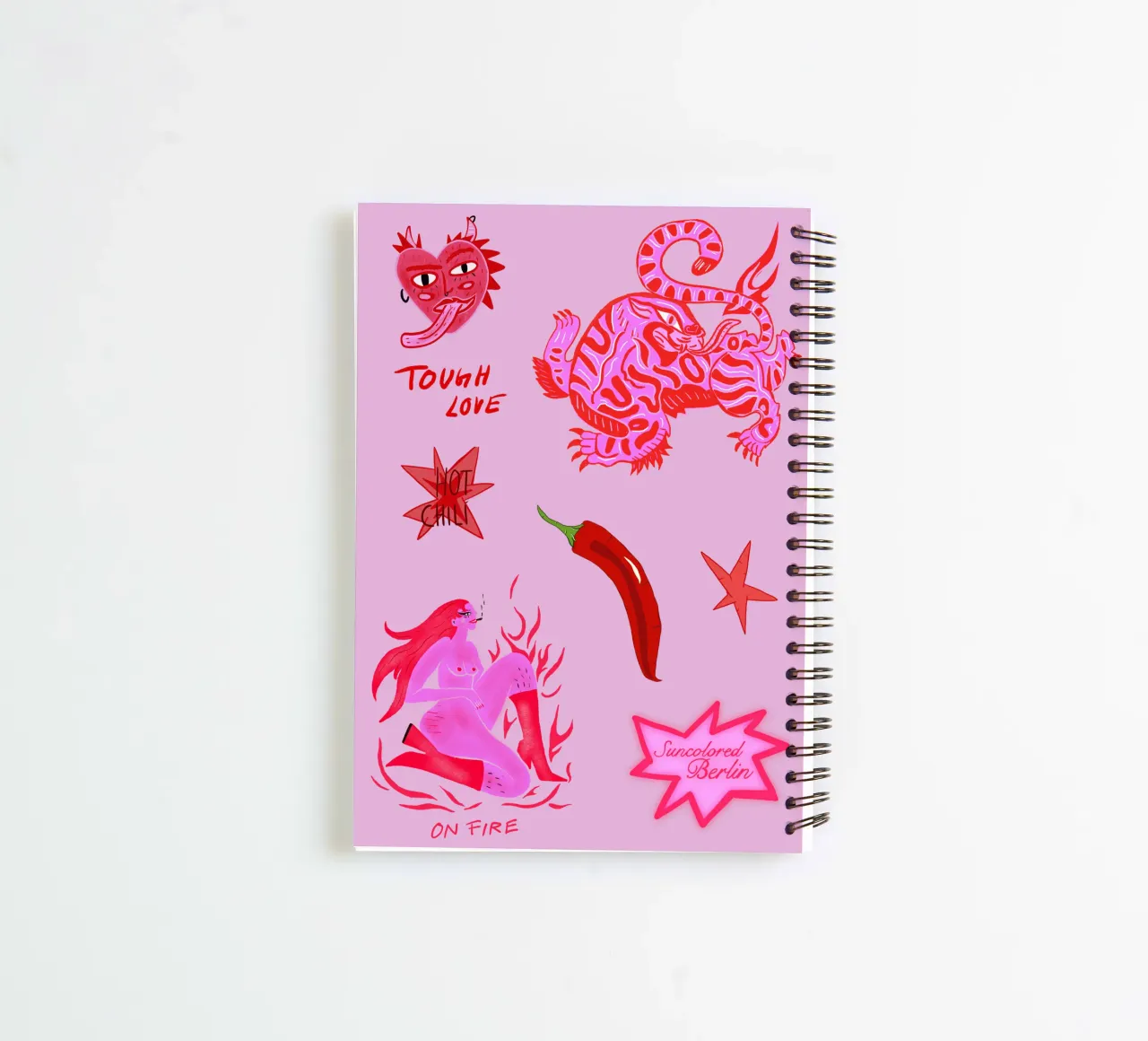 Fierce and Playful: Hot Chili Vibes diario ad anelli da suncoloredberlin
