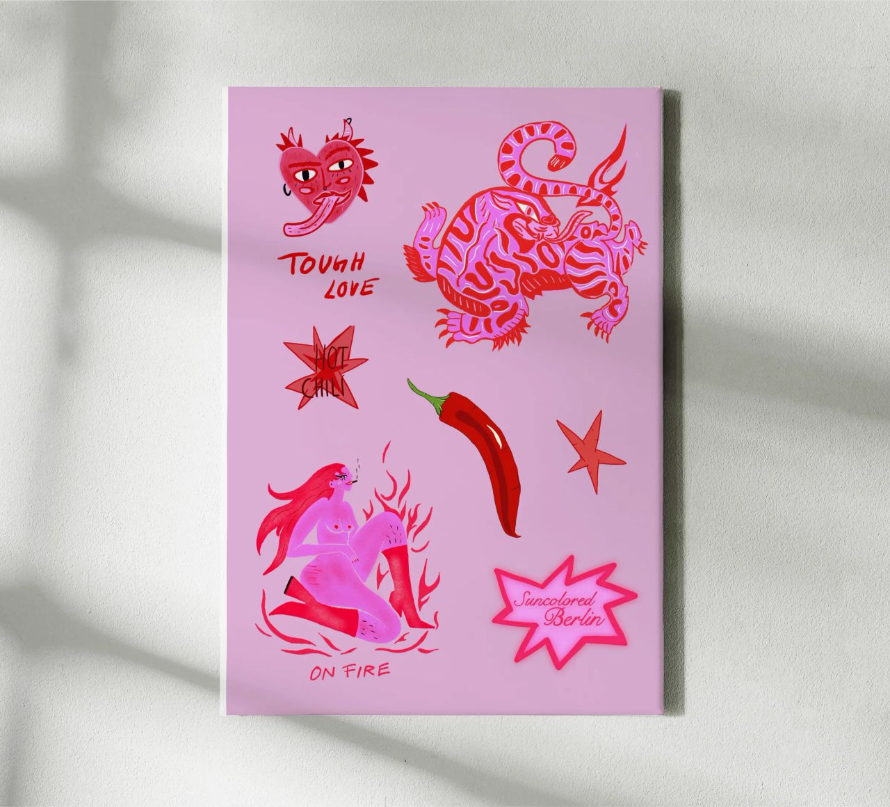 Fierce and Playful: Hot Chili Vibes canvas by suncoloredberlin