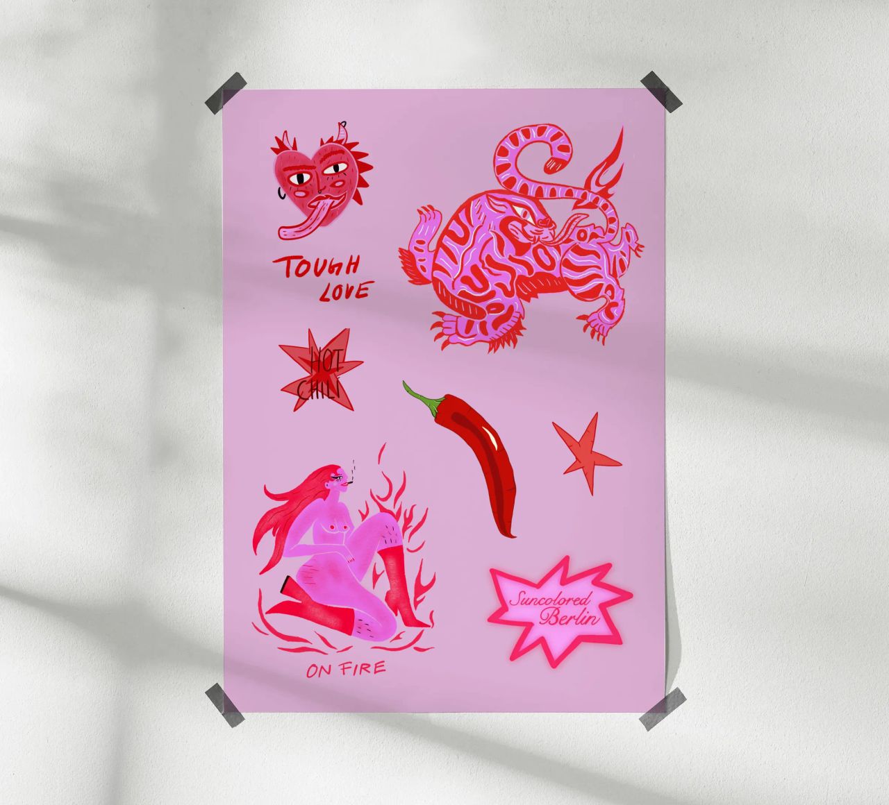 Fierce and Playful: Hot Chili Vibes Hahnemühle von suncoloredberlin