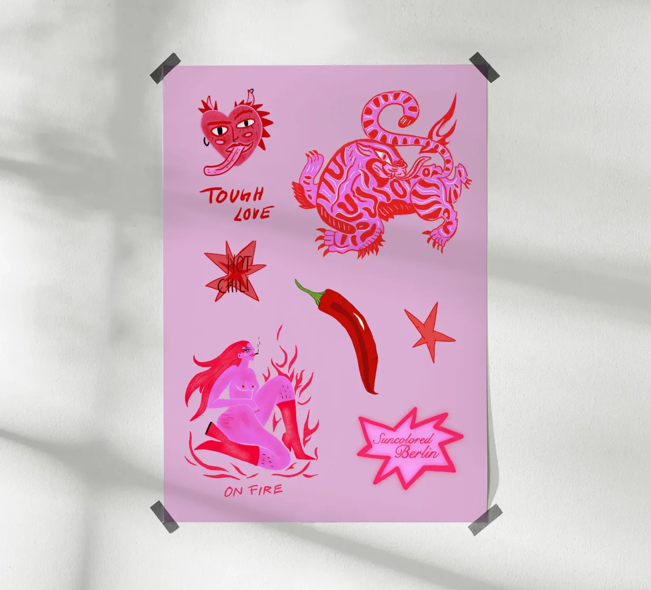 Fierce and Playful: Hot Chili Vibes carta hahnemühle da suncoloredberlin