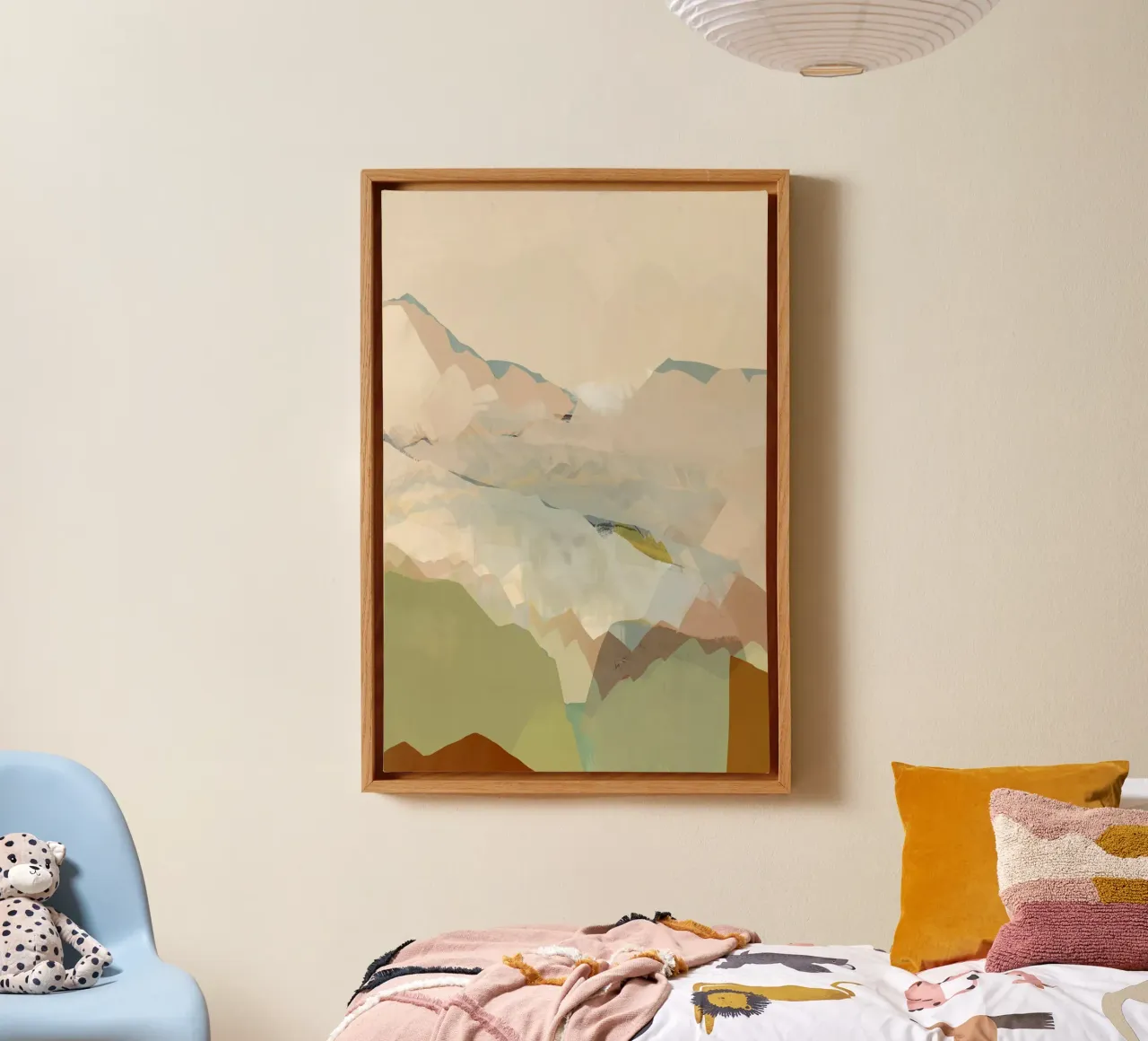 Peachy Mountain Range I canvas by Cartissi