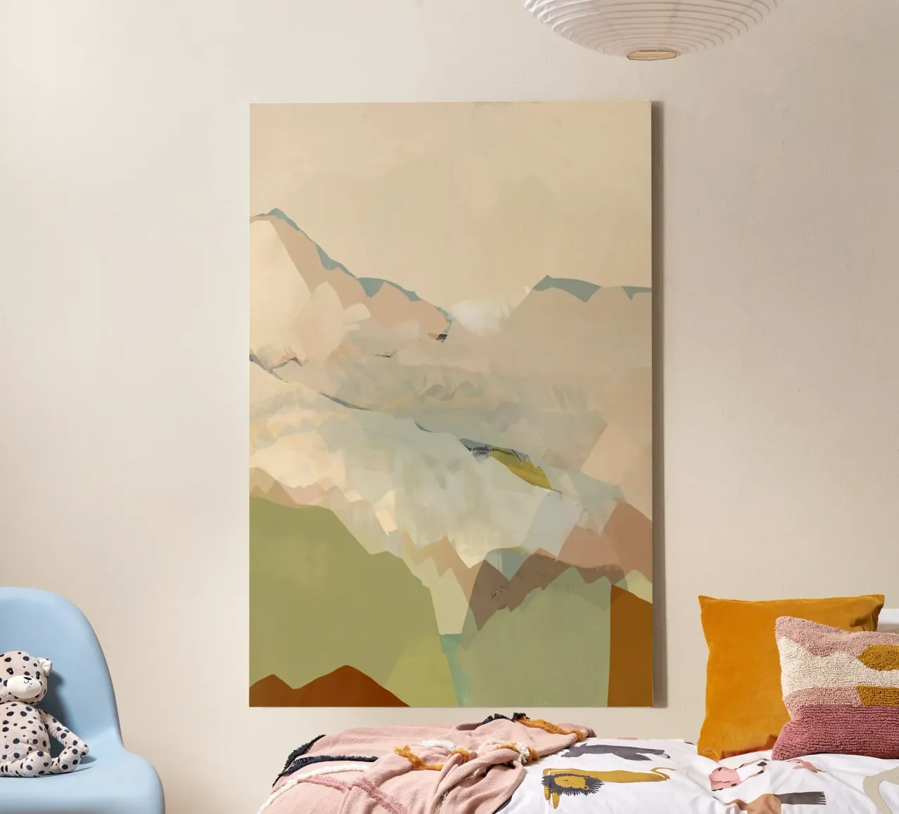Peachy Mountain Range I canvas by Cartissi