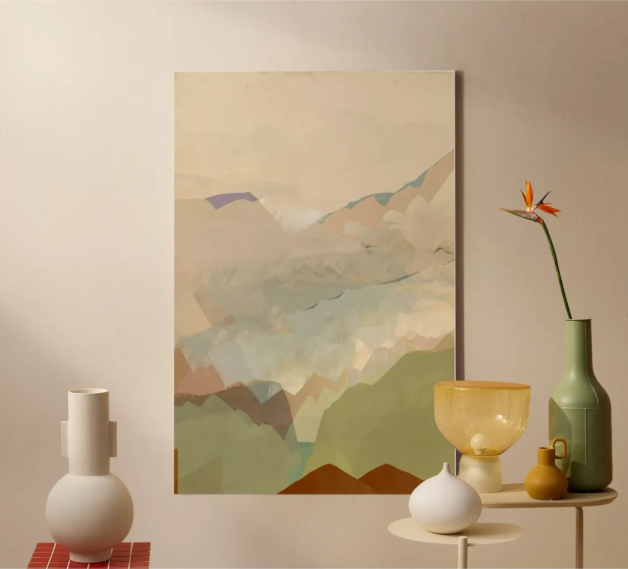 Peachy Mountain Range III Leinwand von Cartissi