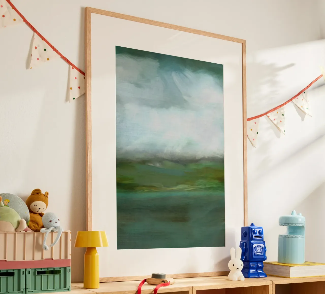 Pannello di olio dei mari agitati I poster da Cartissi