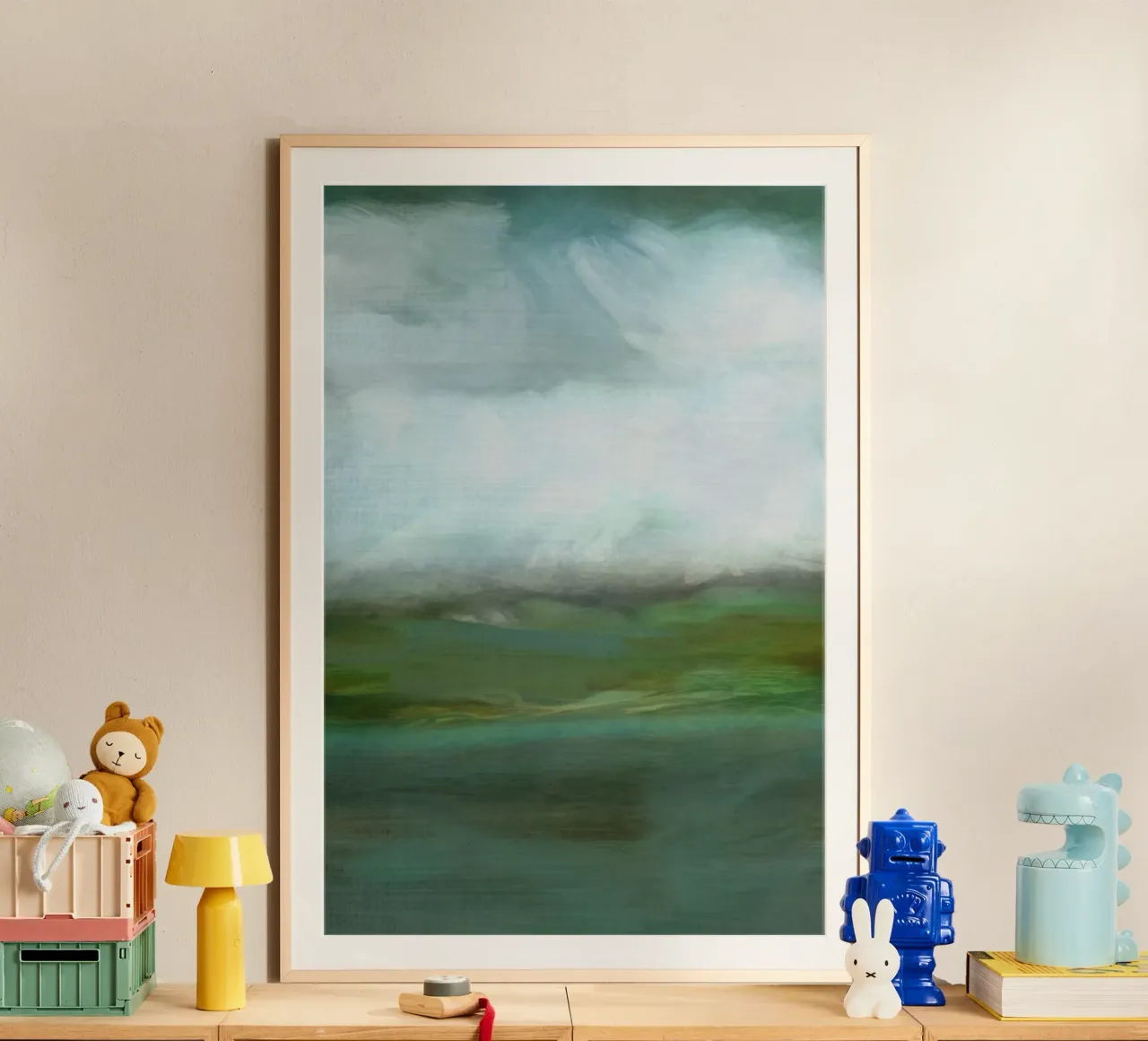 Pannello di olio dei mari agitati I poster da Cartissi