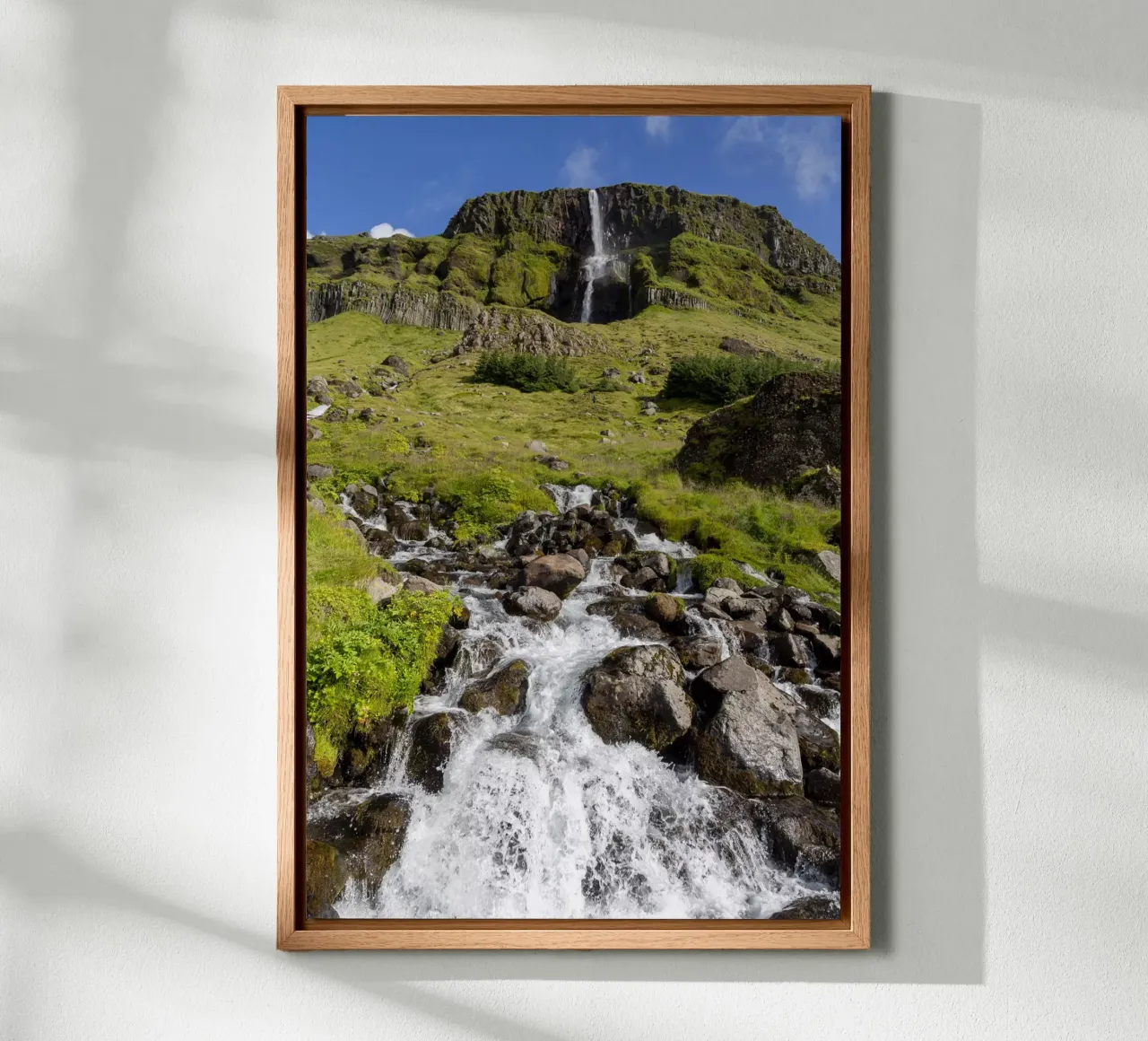 Island - Wasserfall alluminio dibond da Nadine Ginzel