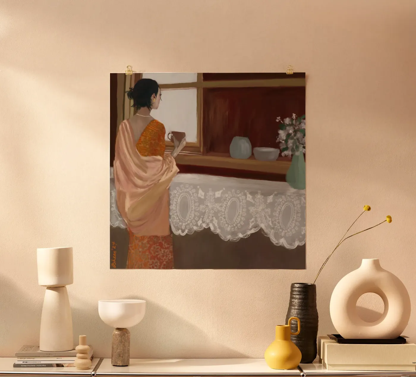 Ochtendstilte poster van OSHEENSGALLERY