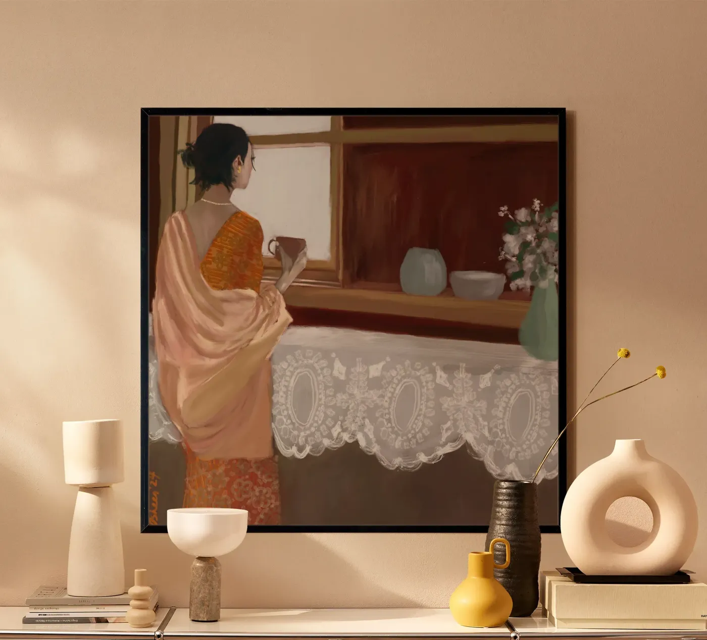 Ochtendstilte poster van OSHEENSGALLERY