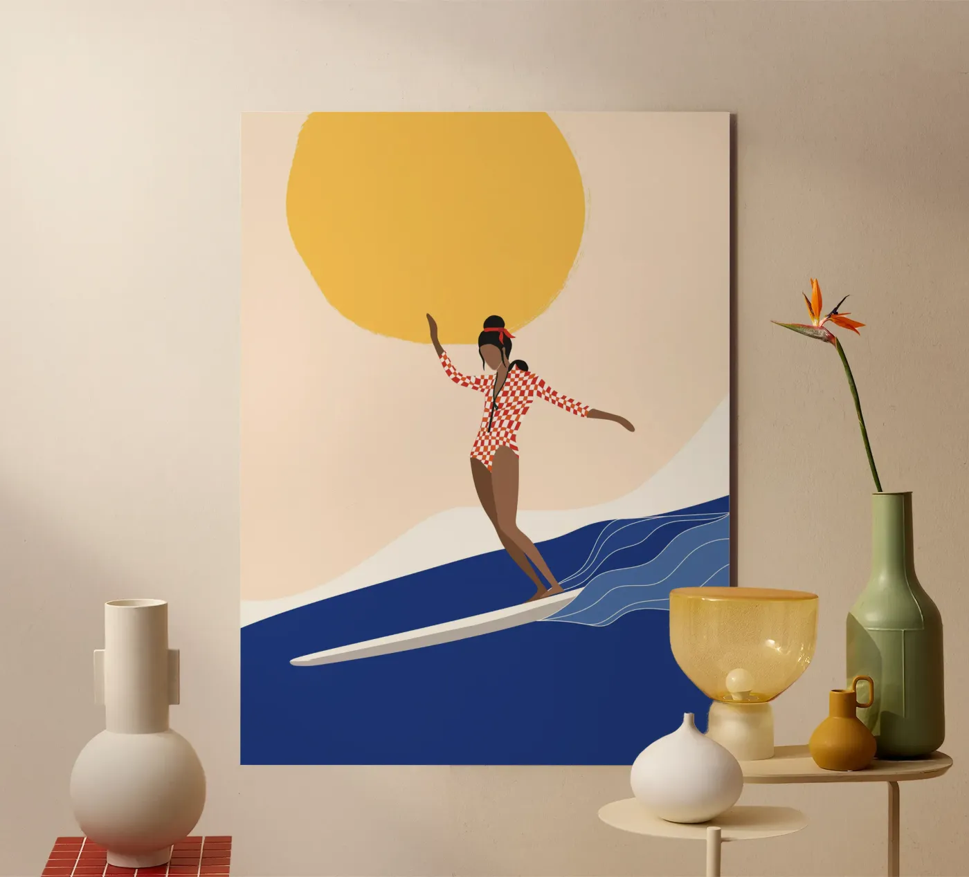 Mare, surf e sole pannello forex da Tamsen Design