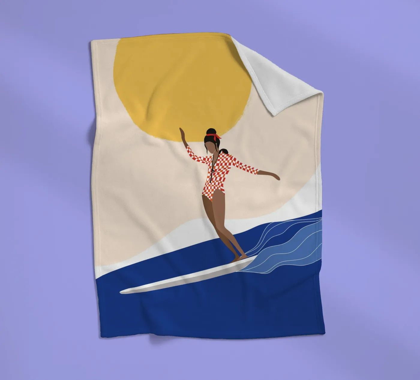 Mare, surf e sole coperta in pile da Tamsen Design