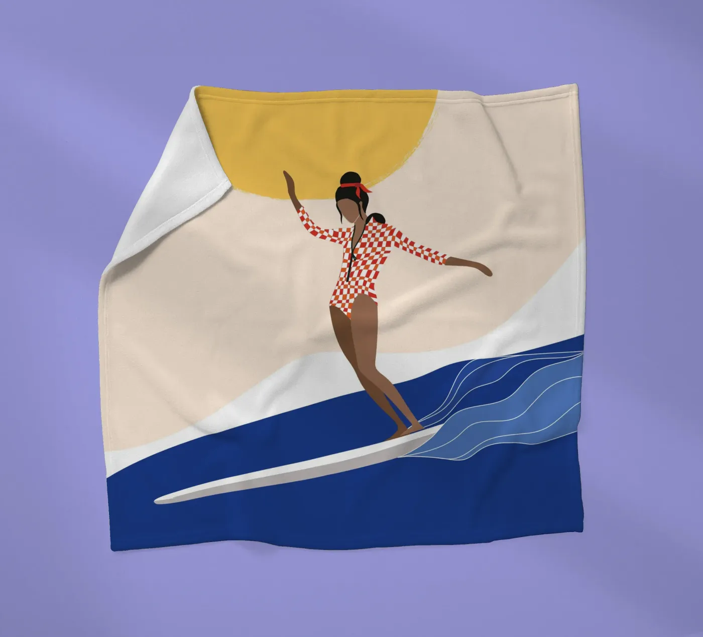 Mare, surf e sole coperta in pile da Tamsen Design