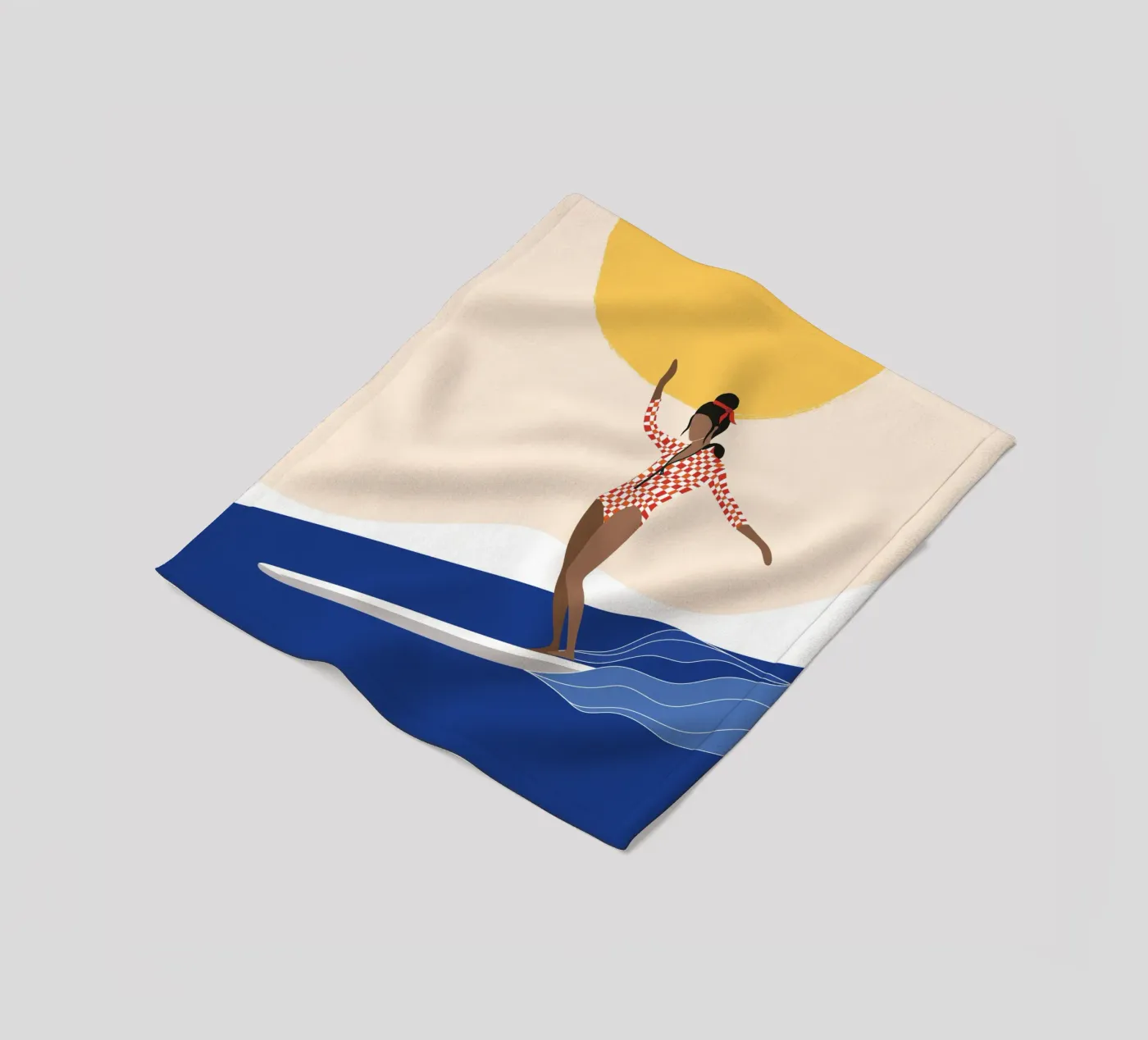 Mare, surf e sole coperta in pile da Tamsen Design