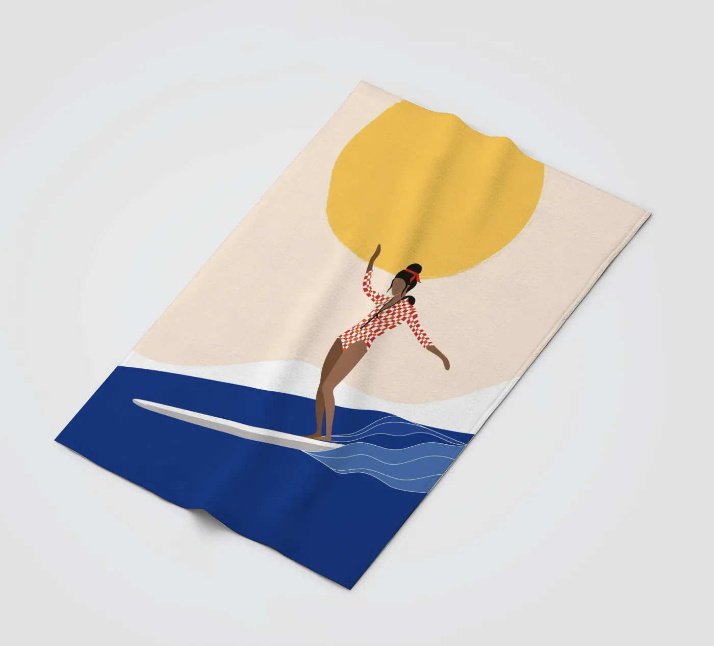 Mare, surf e sole coperta in pile da Tamsen Design