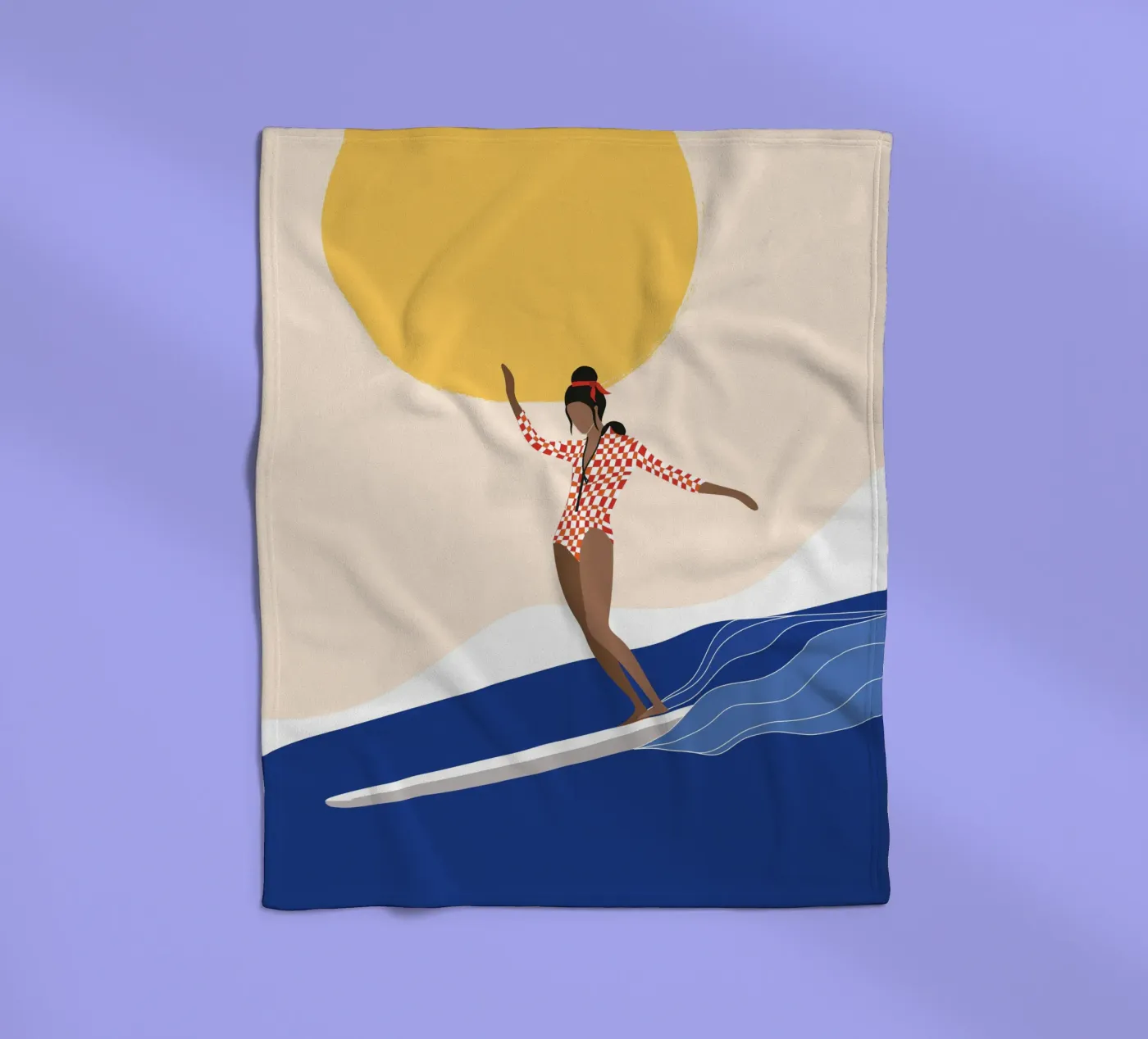 Mare, surf e sole coperta in pile da Tamsen Design