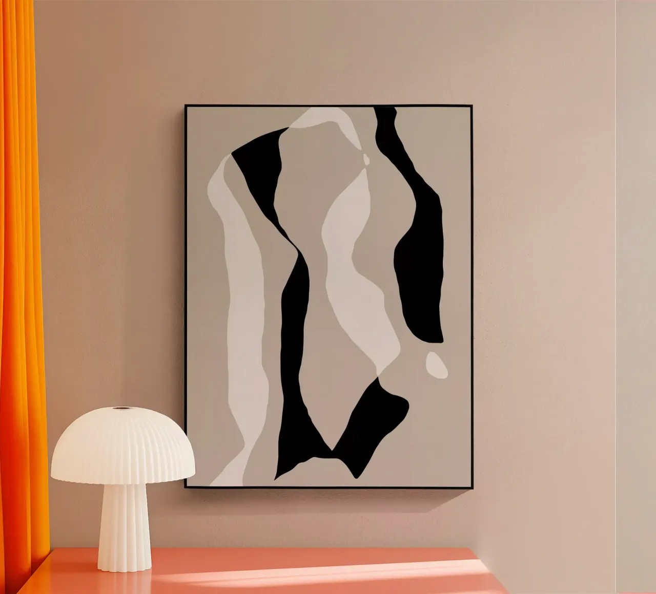 Shapes 8 | Neutral & Black Minimal Shape Abstract plexiglas de sabidussi