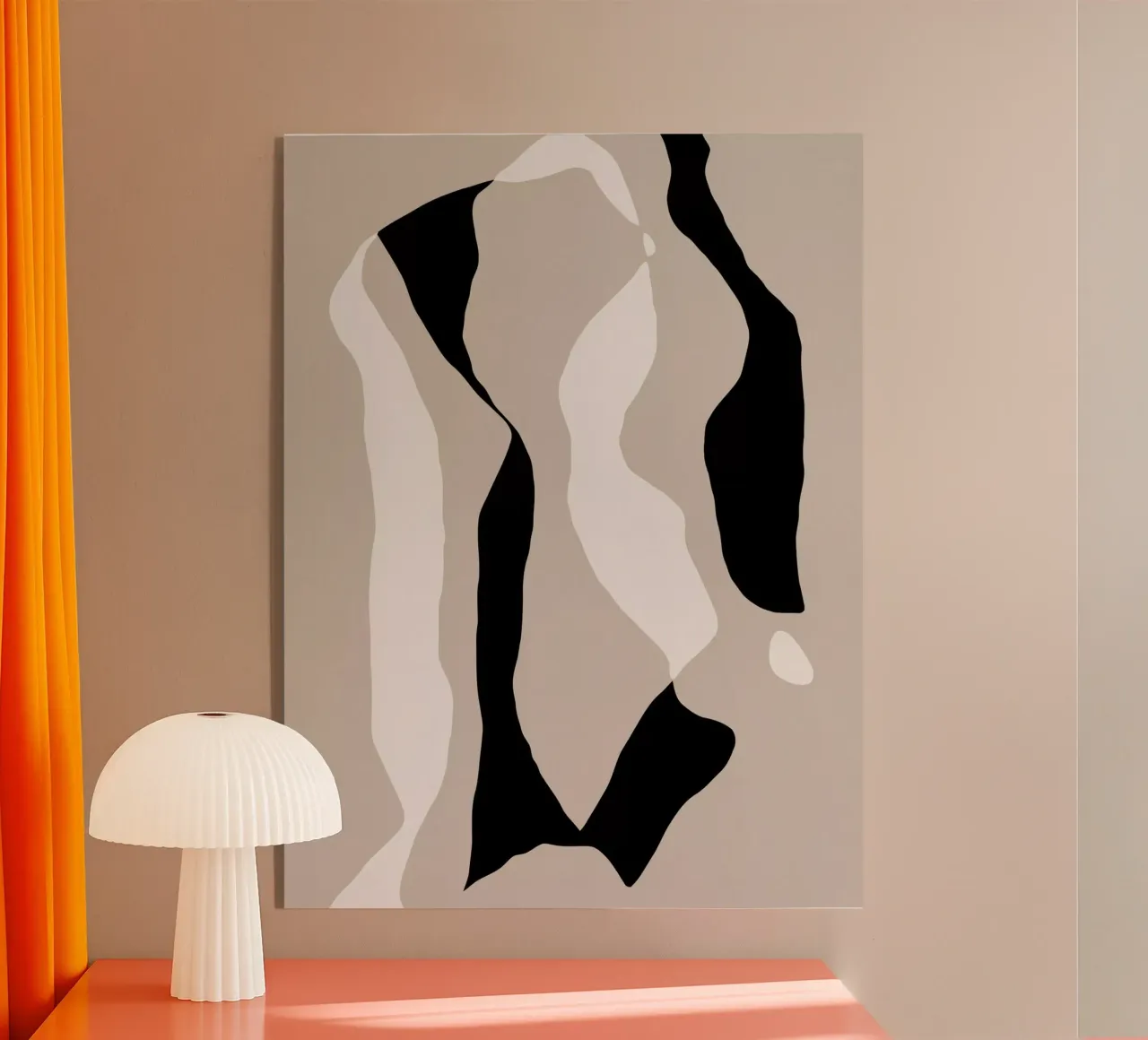 Shapes 8 | Neutral & Black Minimal Shape Abstract plexiglass da sabidussi