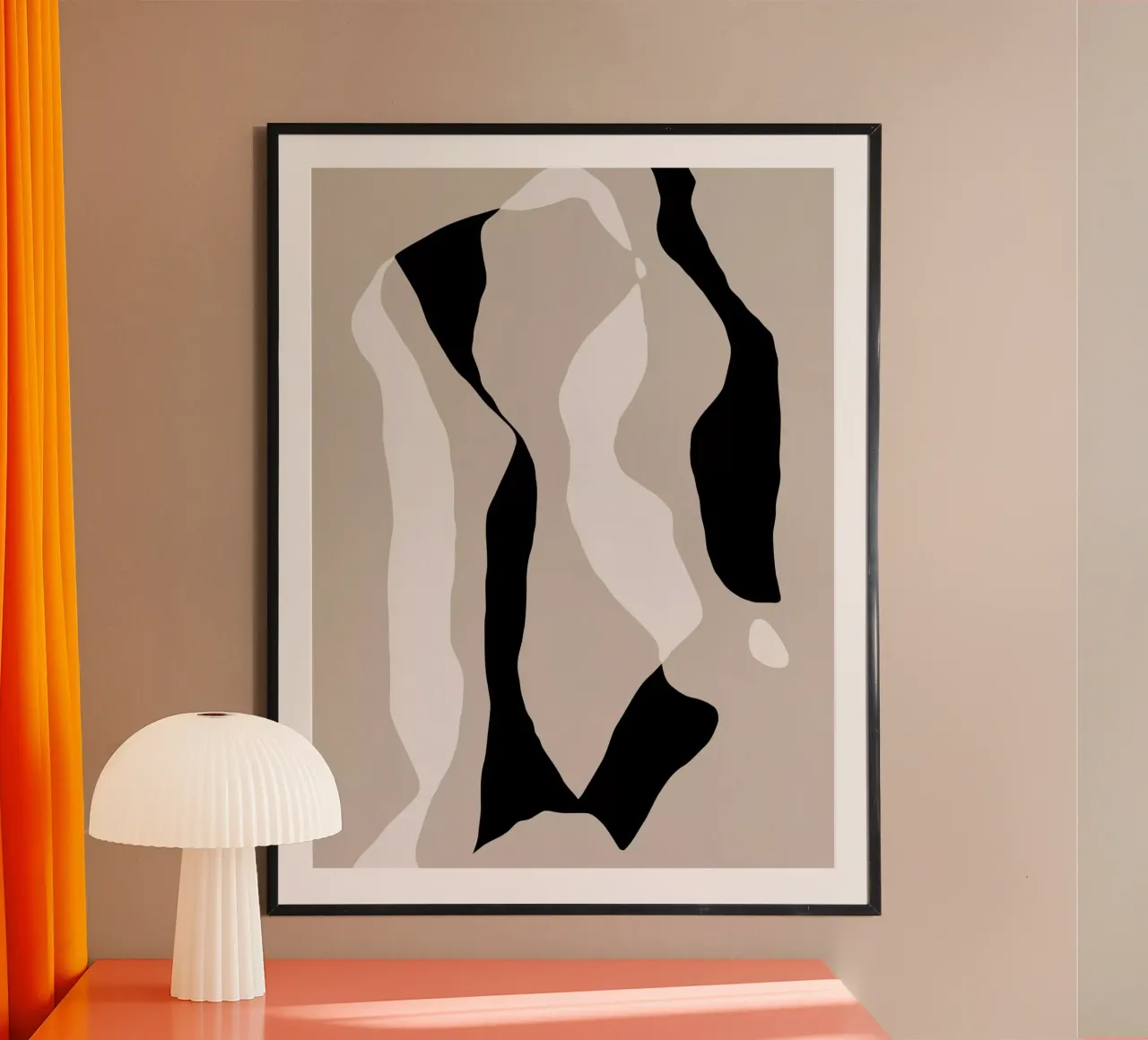 Shapes 8 | Neutral & Black Minimal Shape Abstract hahnemühle van sabidussi