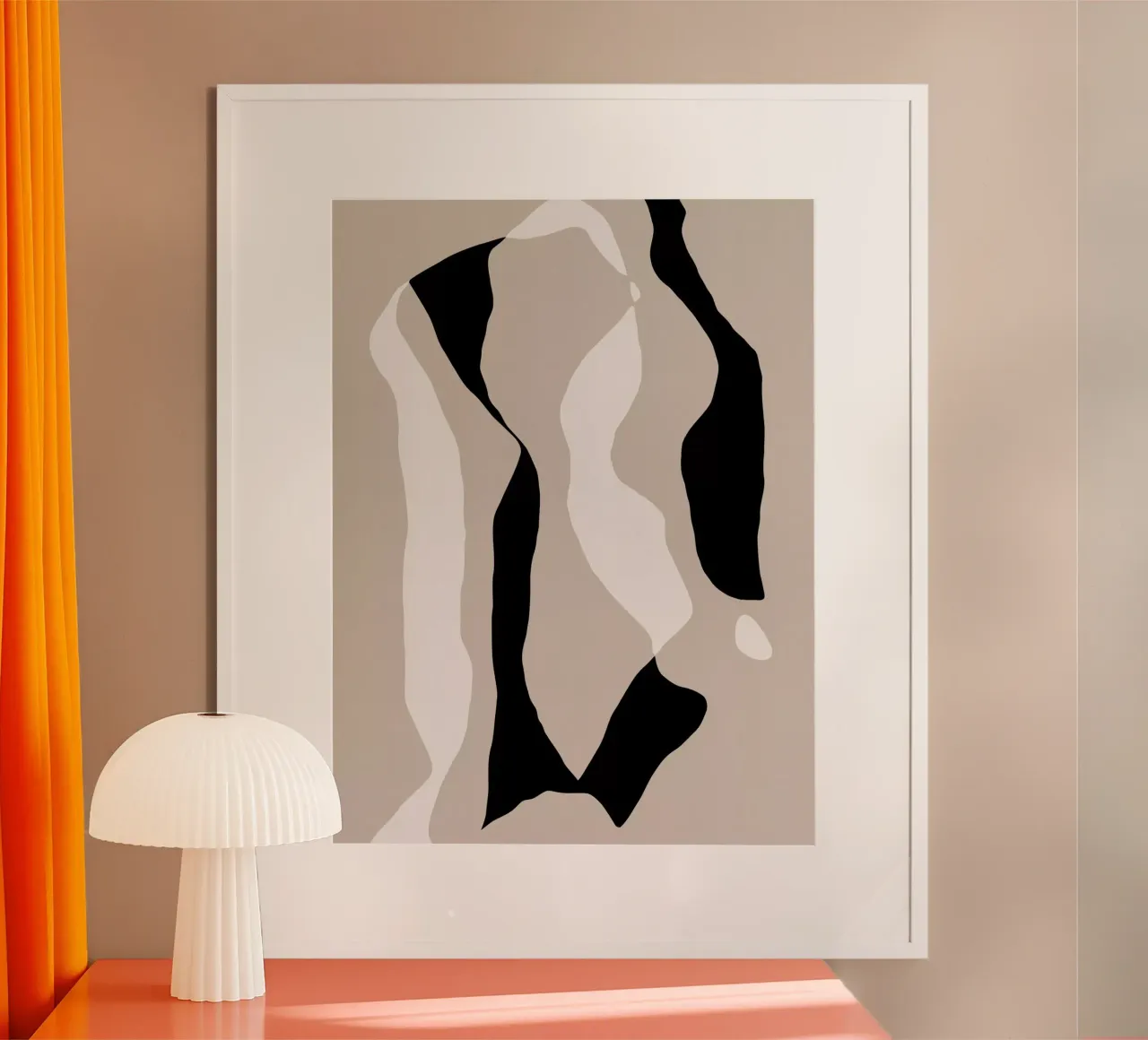 Shapes 8 | Neutral & Black Minimal Shape Abstract carta hahnemühle da sabidussi